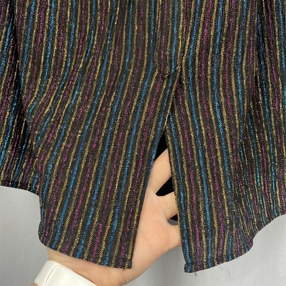 Anthropologie See U Soon Black Sparkle Multicoloured Blouse - Size Small - Picture 12 of 16